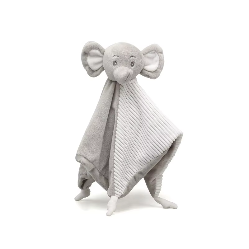 Kiokids doudou elefante suave para bebé, peluche calmante para dormir