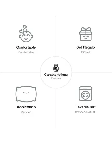Interbaby peluche oso Real Madrid, suave y tierno para niños - imagen 2