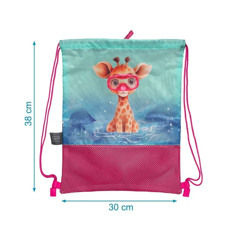 Kiokids Bolsa de playa infantil con motivos animales - imagen 3