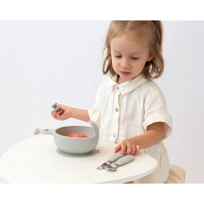 Kiokids cubiertos infantiles para bebé de acero y silicona - imagen 3