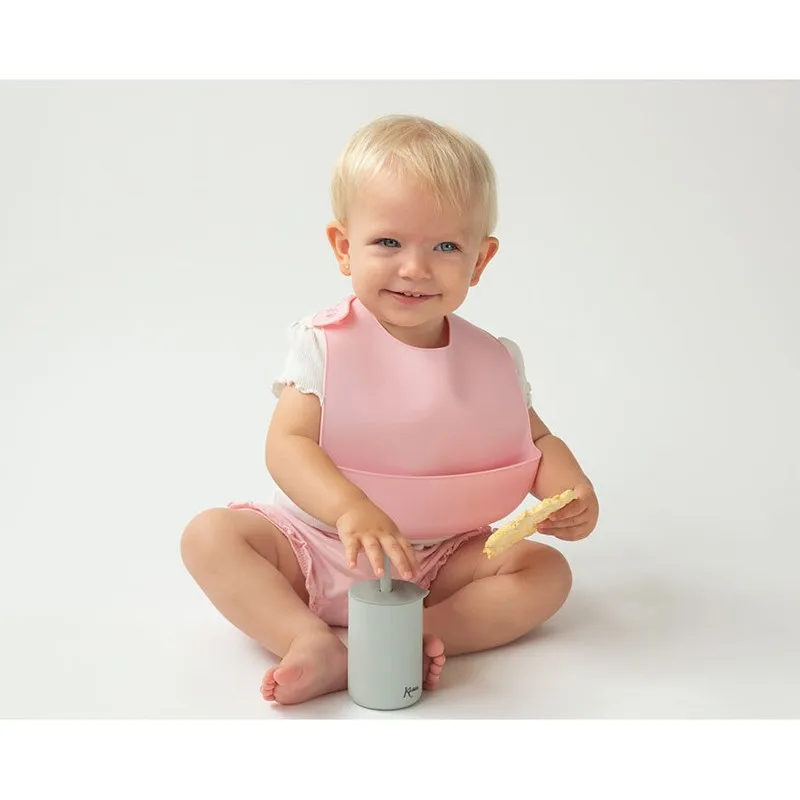 Kiokids Babero de silicona impermeable para bebés ajustable suave - imagen 5