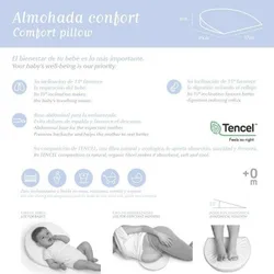 Cambrass Almohada de confort ergonómica acolchada para bebés – mini