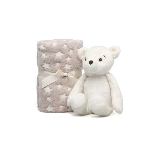 Osito de peluche Kiokids con mantita suave para niños
