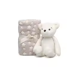 Osito de peluche Kiokids con mantita suave para niños