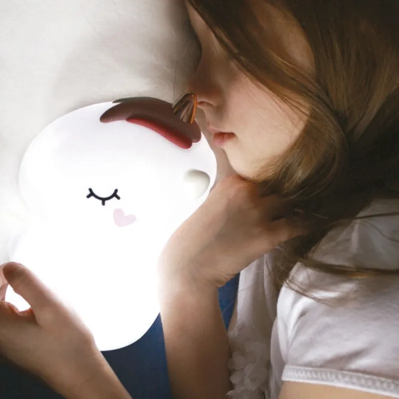 Innogio Luz de compañía unicornio – Lámpara nocturna infantil LED - imagen 5