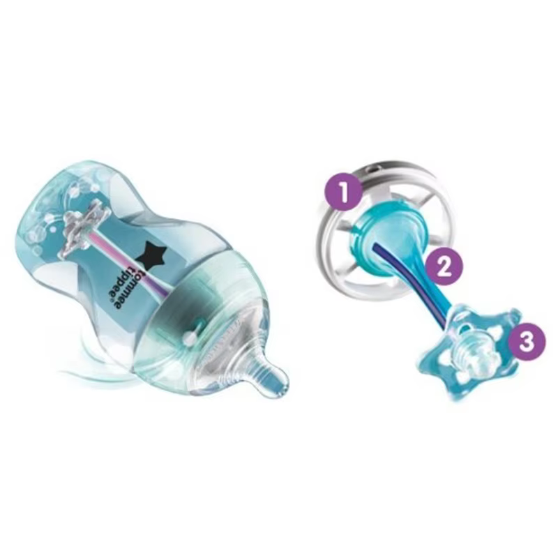 Tommee Tippee Biberón anticólico con tetina flujo lento para bebé - imagen 5