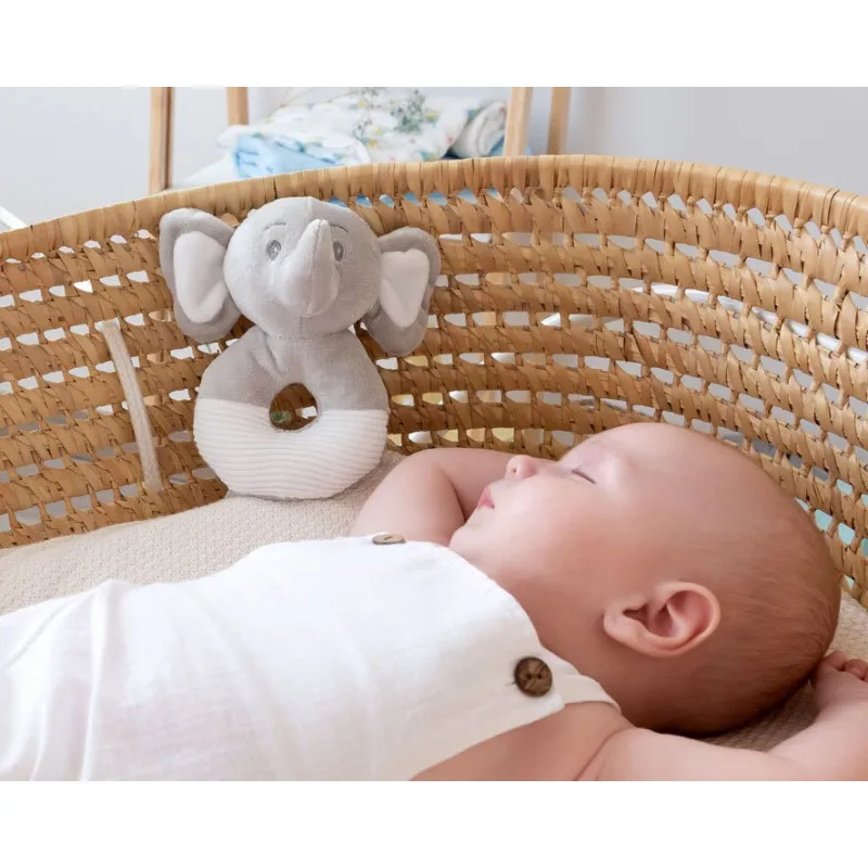 Kiokids peluche sonajero de elefante gris para bebé - imagen 3