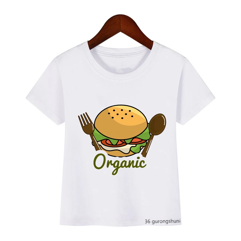 Camiseta infantil con estampado hamburguesa – Diseño divertido para niño