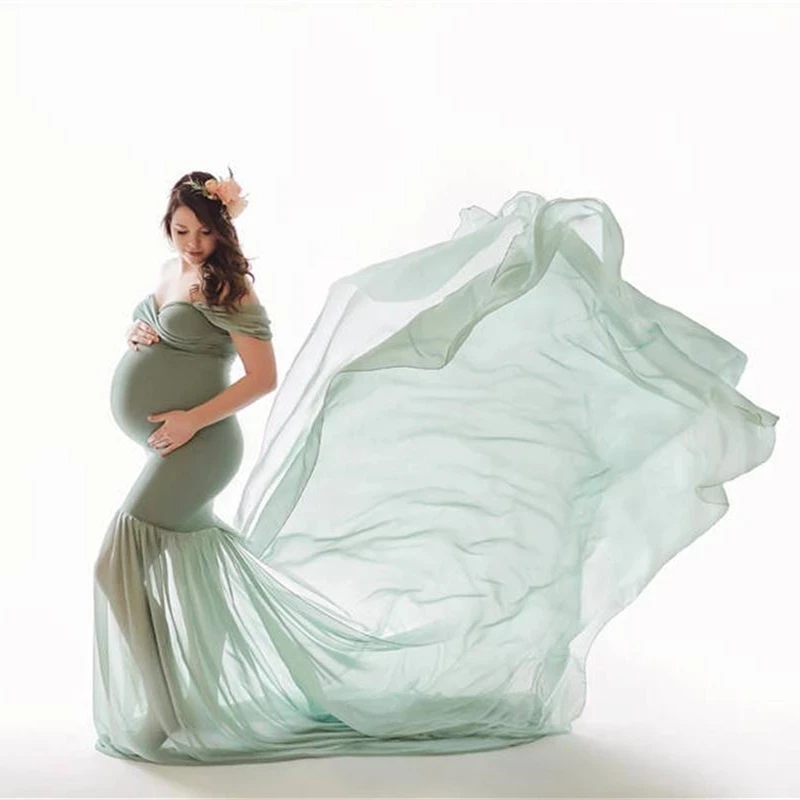 Vestido de embarazada maxi para sesión de fotos - imagen 2