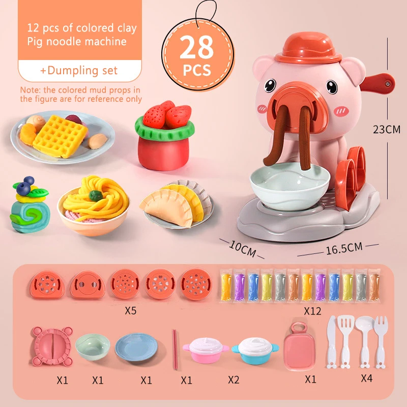 Máquina de helados y fideos de plastilina para niños, juego - imagen 4