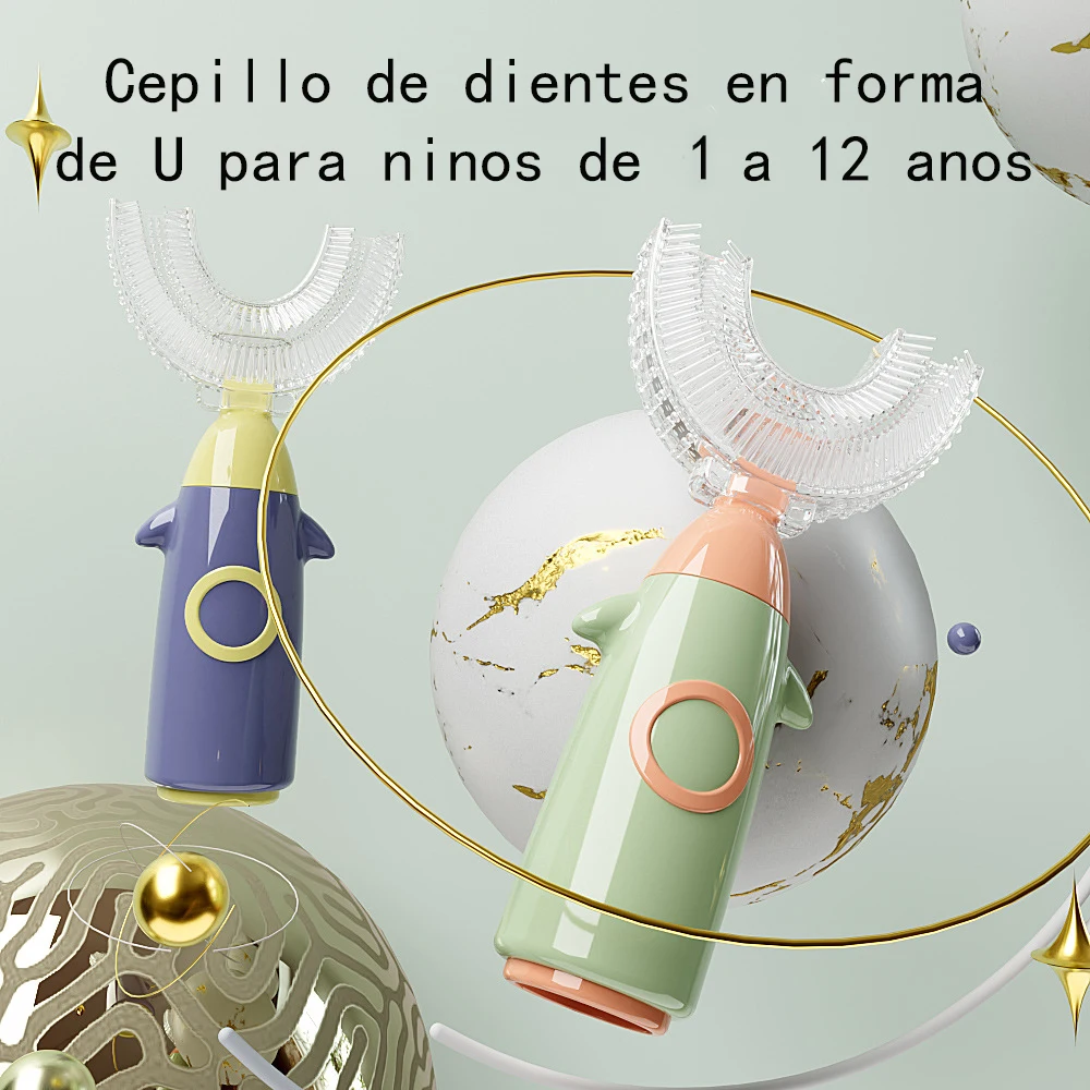 Cepillo dental infantil en U de silicona – Mordedor 360° - imagen 2