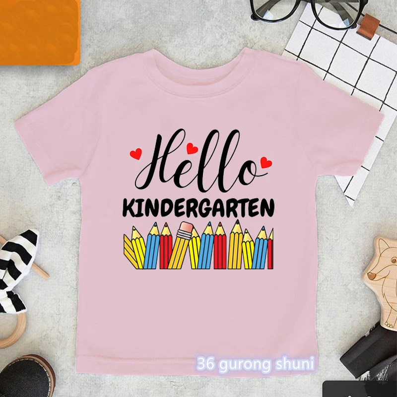 Camiseta rosa primer día de escuela con unicornio para niños - imagen 5
