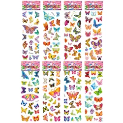 Pegatinas 3D de mariposa kawaii para decorar habitación infantil