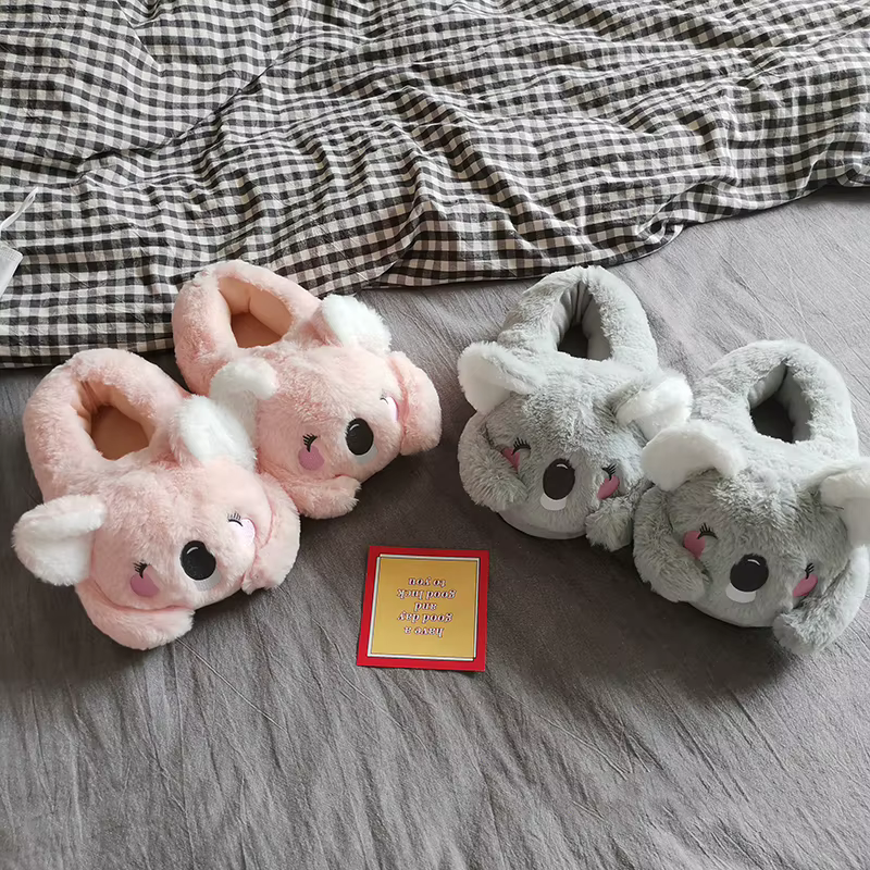 Koala Kawaii zapatillas infantiles de casa con felpa antideslizantes - imagen 2