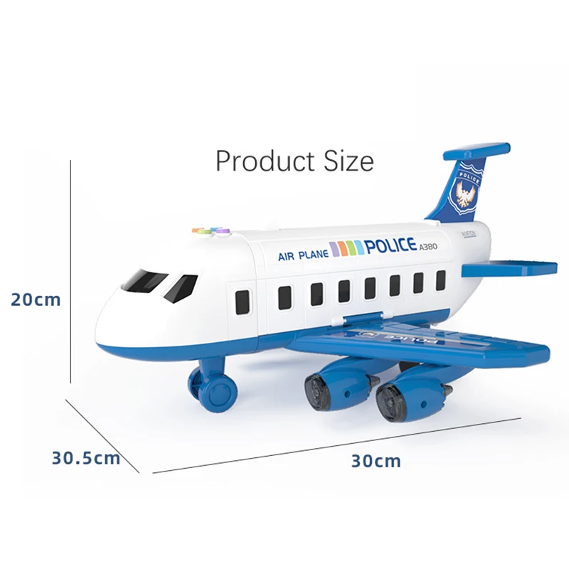 Avión de juguete con sonido y movimiento de inercia para niños - imagen 3