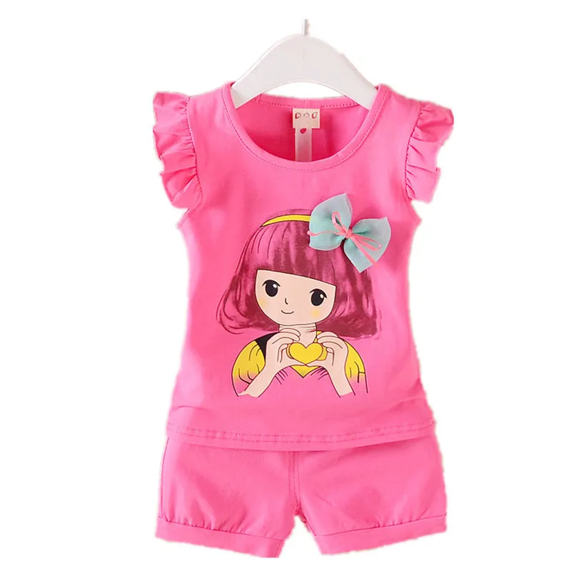 Conjunto verano niño: chaleco algodón con dibujos y pantalón corto