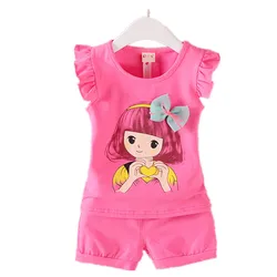 Conjunto verano niño: chaleco algodón con dibujos y pantalón corto