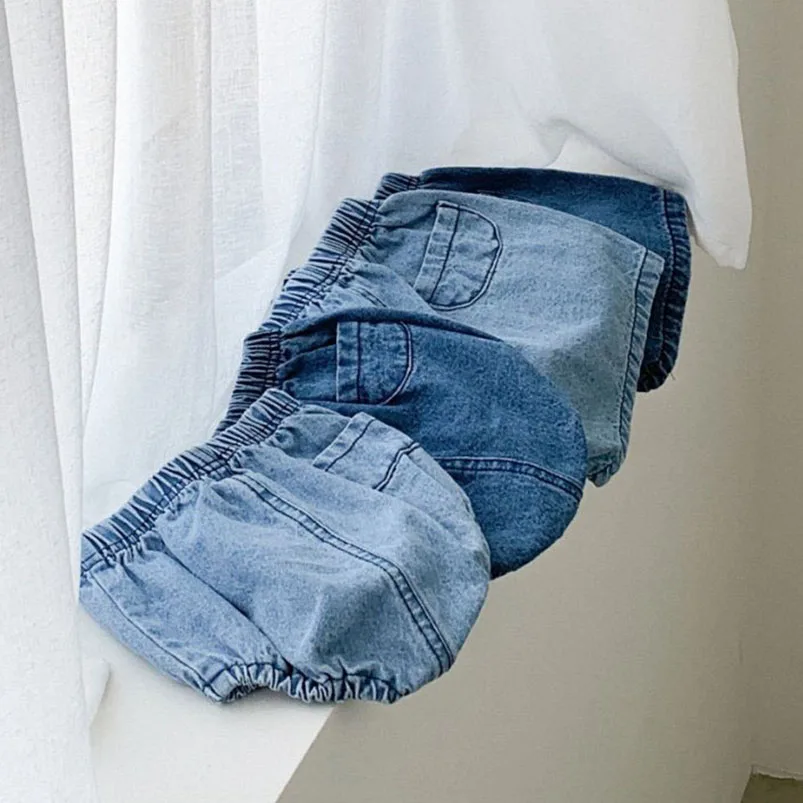 Pantalones cortos vaqueros de bebé con bolsillos para verano - imagen 4