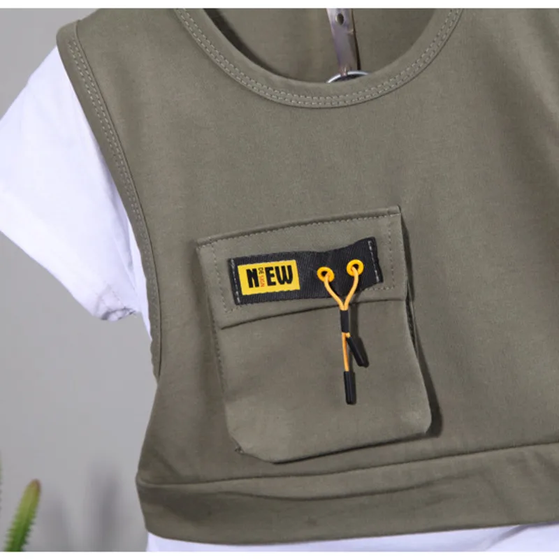 Conjunto deportivo de algodón para niños – Camiseta y pantalón corto verano - imagen 5