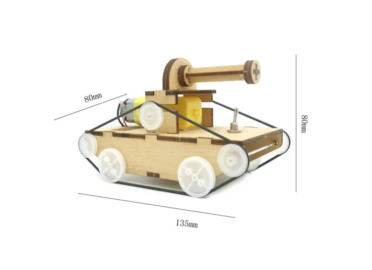 Tanque eléctrico de madera DIY - vista del kit completo