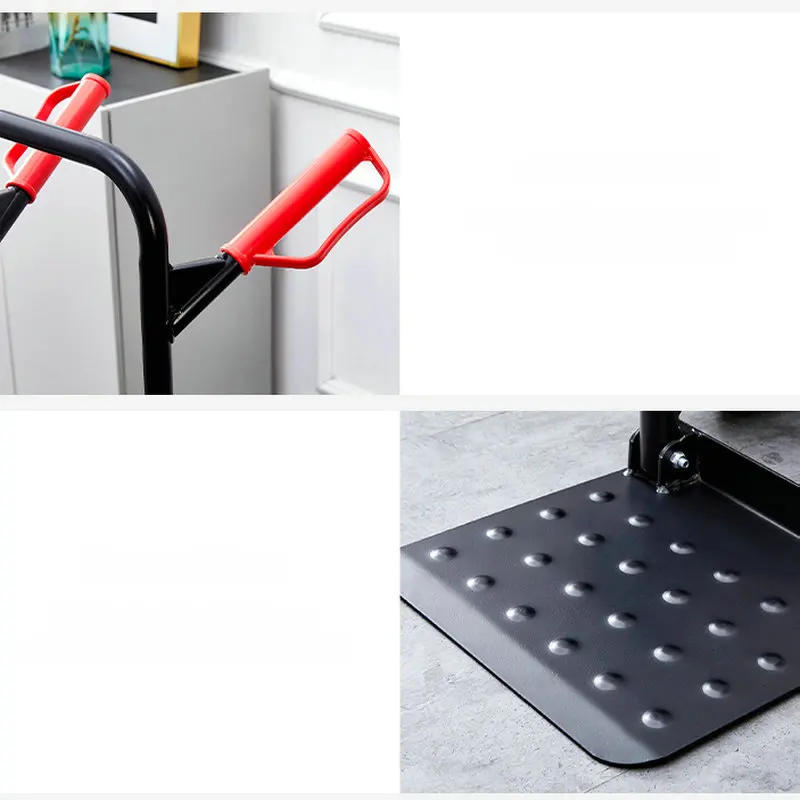 Carrito manual plegable para equipaje con ruedas resistentes - imagen 2