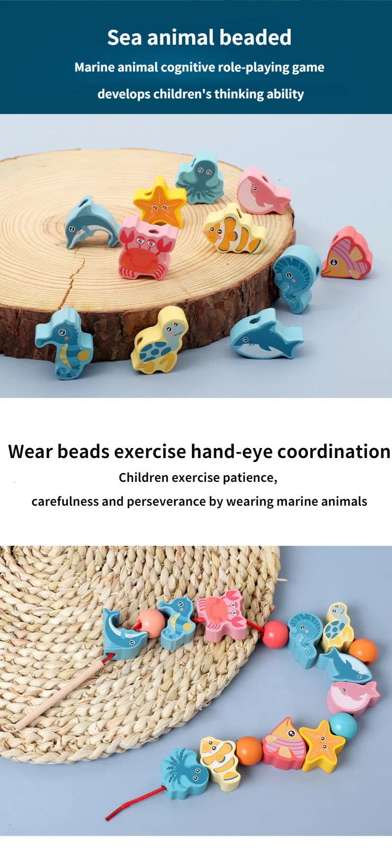Pulsera de cuentas montada
