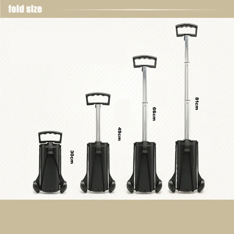 Carrito de equipaje plegable de aluminio para mochila escolar - imagen 2