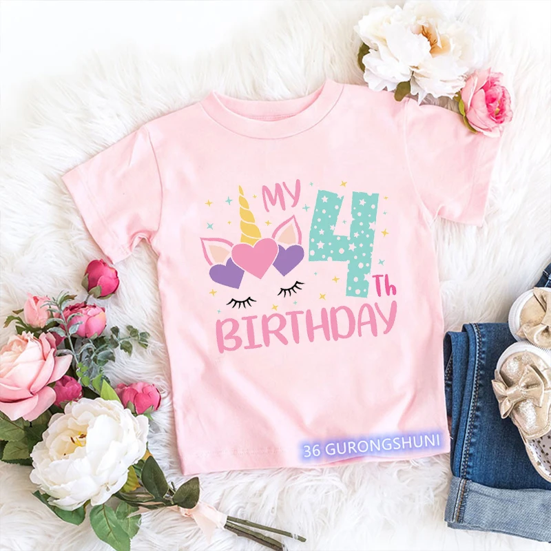 Camiseta unicornio para niña – Look mágico de cumpleaños - imagen 4