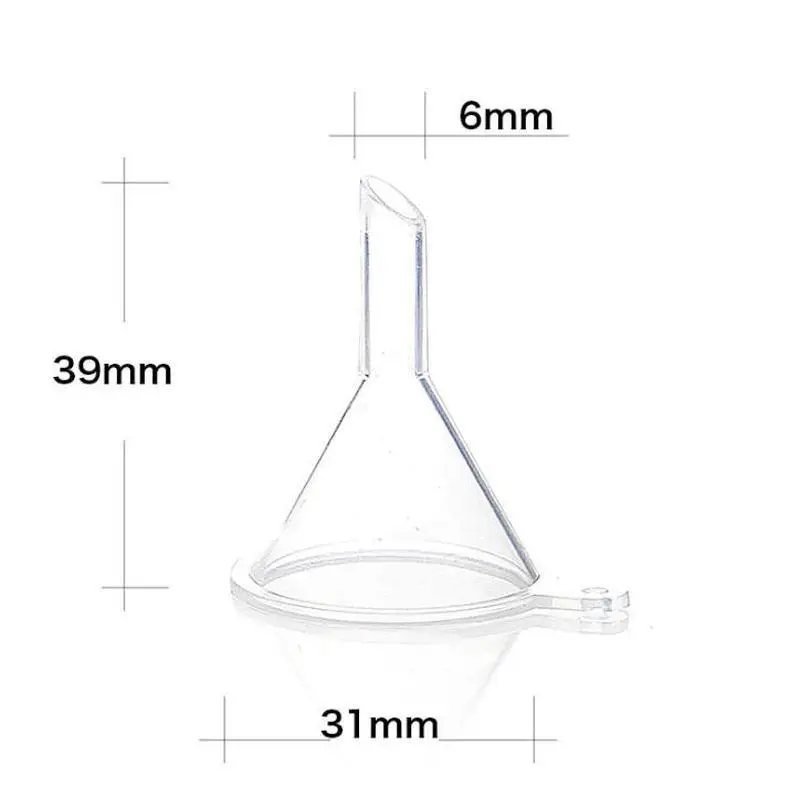 Conjunto de 10 mini embudos para botellas