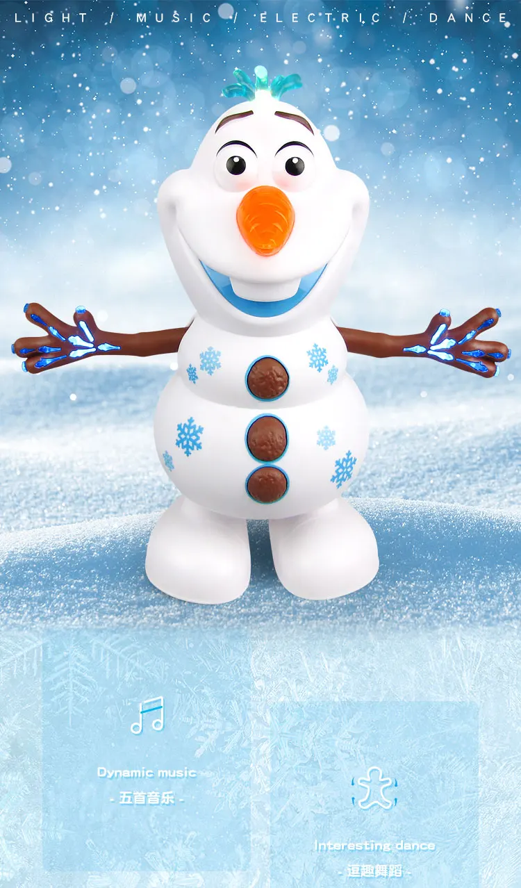 Olaf bailando con luz LED