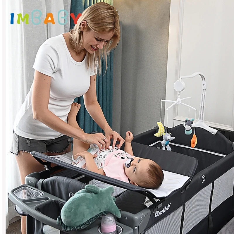 IMBABY Cuna portátil con cambiador integrado para bebé - imagen 2