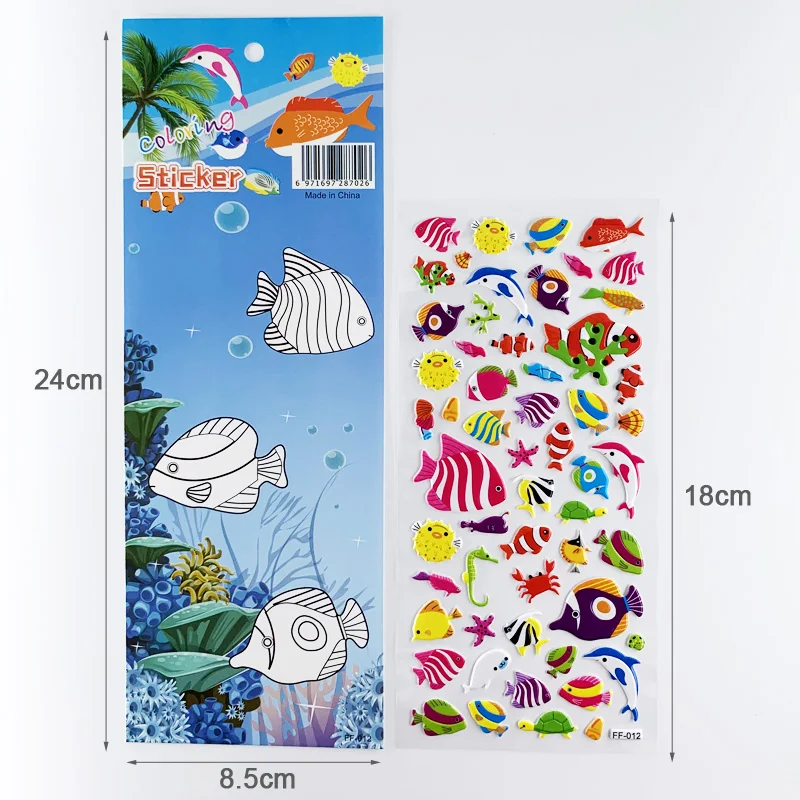 Pegatinas marinas decorativas para niños