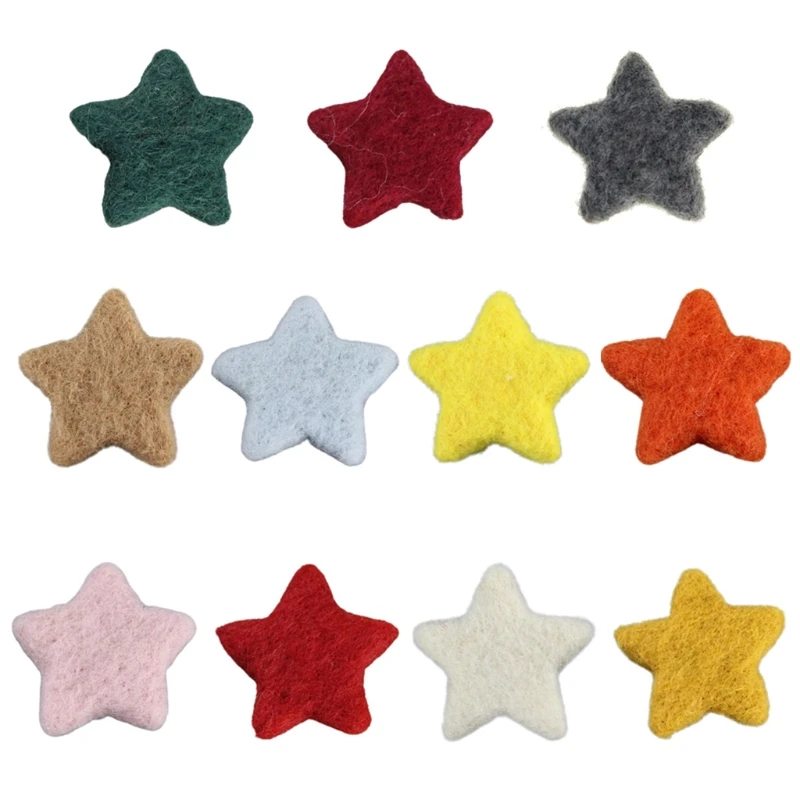 Estrellas y arcoíris de fieltro de lana para fotografía de recién nacidos