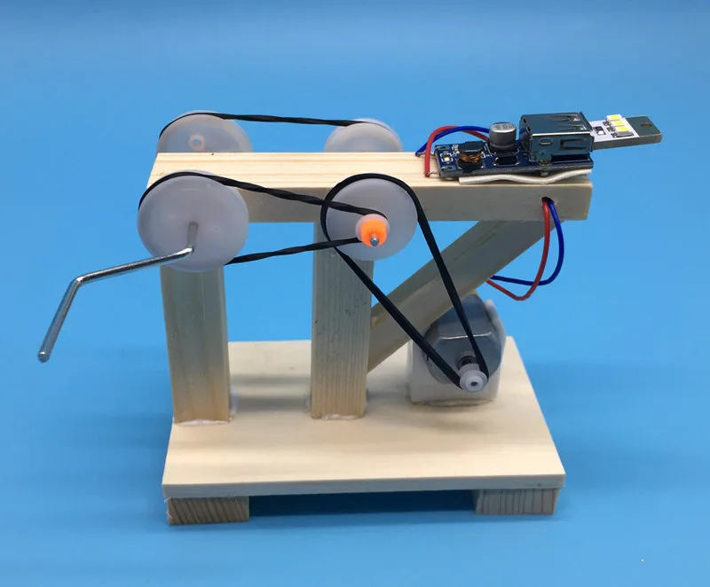 Kit de ensamblaje de madera para dínamo manual
