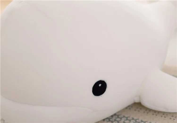 Textura suave del peluche tiburón blanco