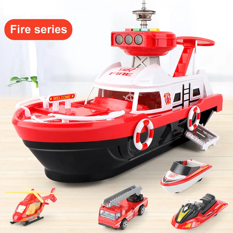 QWZ Barco de inercia con pista grande – Juguete educativo para niños
