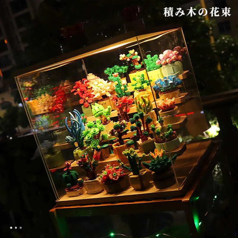 Juego de bloques de construcción con plantas suculentas – regalo infantil - imagen 5