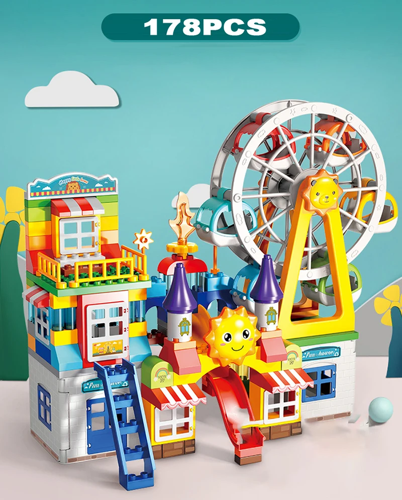 Juego de bloques de construcción de canicas KACUU con múltiples piezas de colores