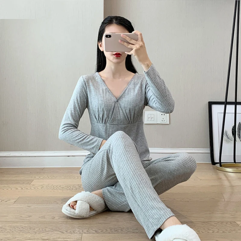 Pijama de lactancia para embarazo y maternidad, camisón holgado - imagen 5
