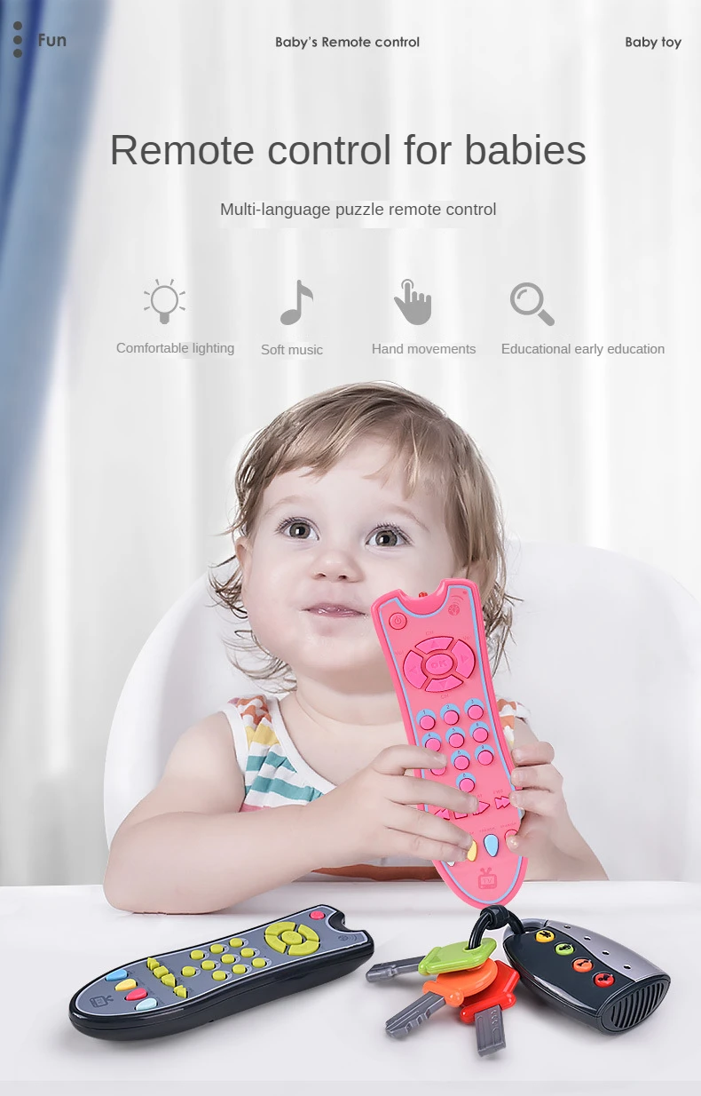 Set de juguetes musicales con control remoto y máquina educativa