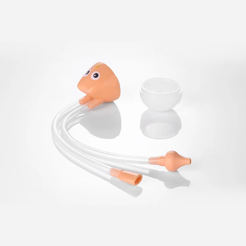 Tubo inclinado de silicona del aspirador nasal para bebés