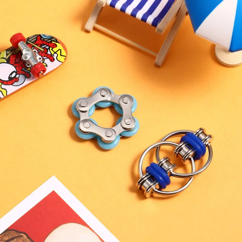 Juguete sensorial antiestrés con cadena de rodillos para niños - imagen 2