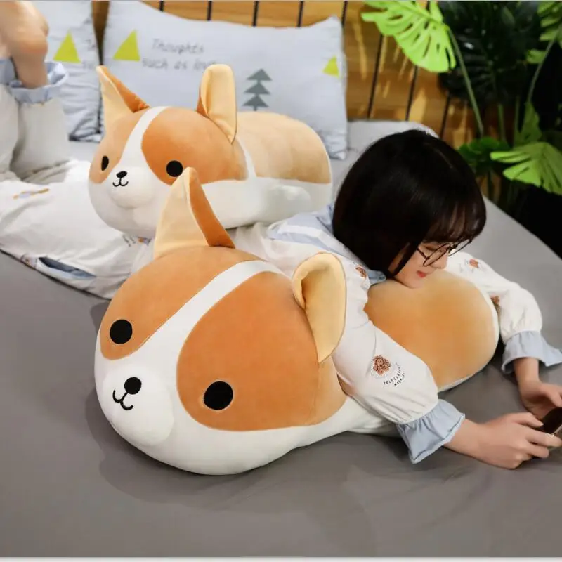 Almohada de peluche Shiba Inu para niños y niñas, cojín suave - imagen 4