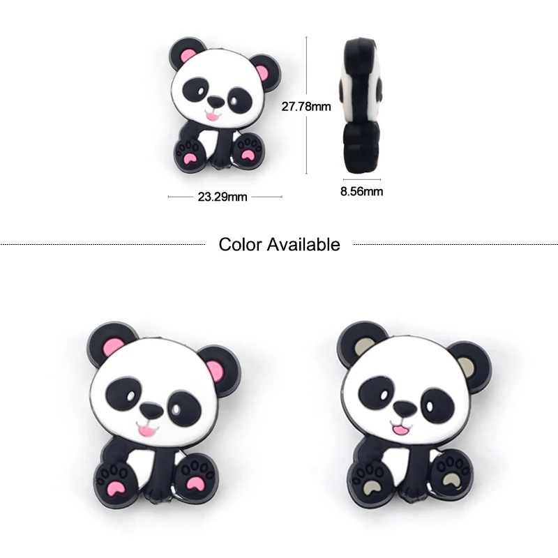 Cuentas de silicona Panda para dentición – Collares masticables bebé - imagen 2