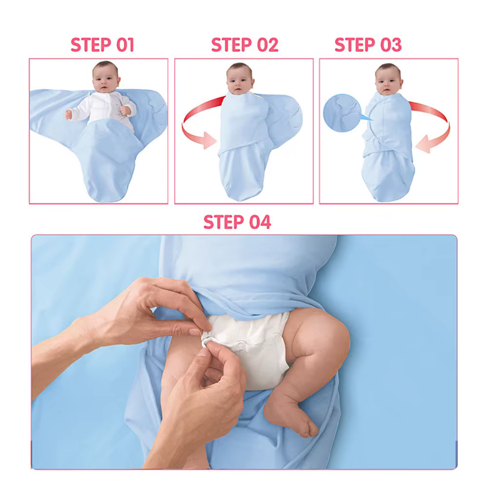 Saco de dormir de algodón para recién nacido, envolvente para niña - imagen 2