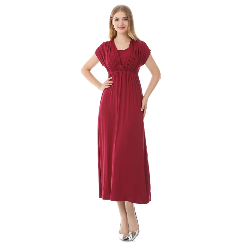 Emotion Moms Vestido de lactancia verano tela suave moda maternidad - imagen 2