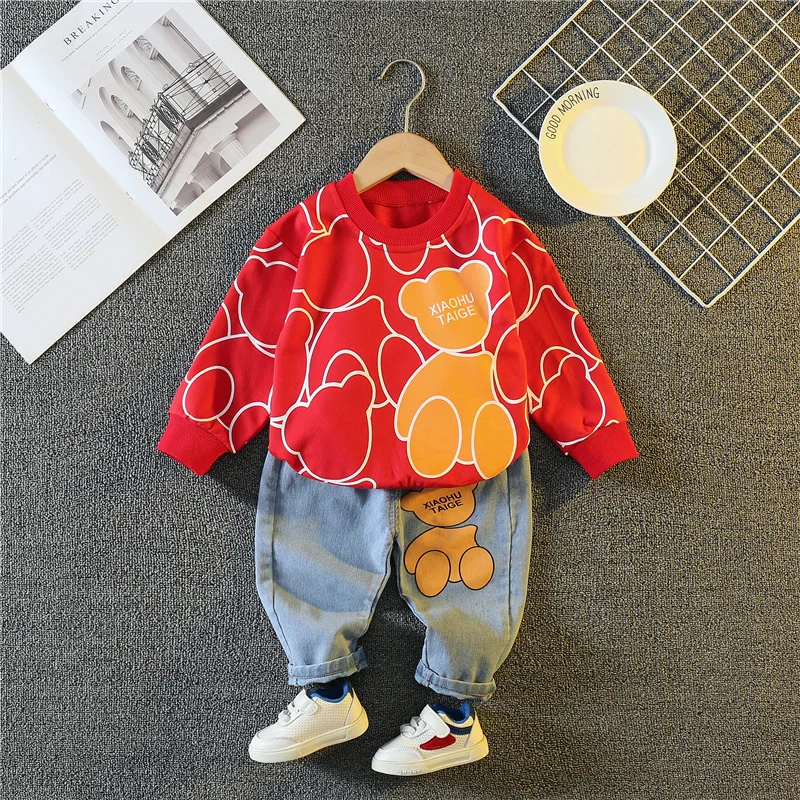 Conjunto chándal infantil primavera otoño - camiseta dibujos y pantalón