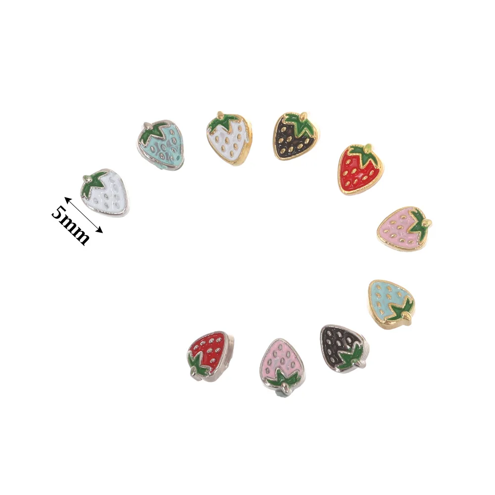 Hebillas para muñecas con diseño de fresa y acabado metálico - imagen 2