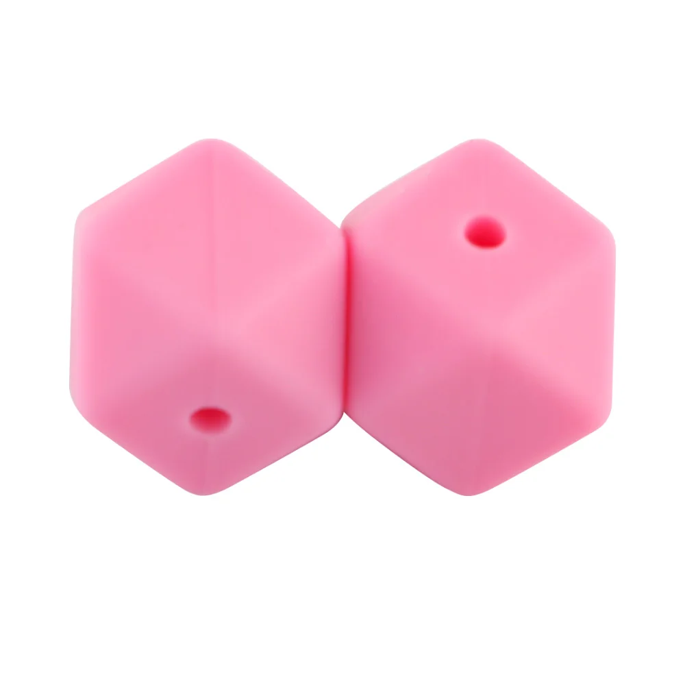 Cuentas de silicona hexagonales para collares y pulseras de dentición - imagen 3