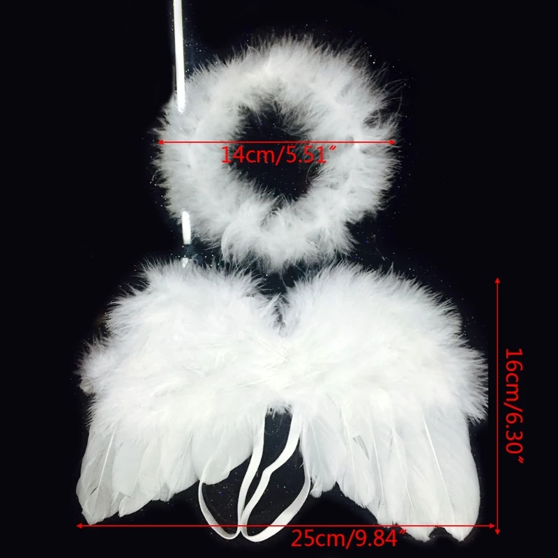Diadema alas de ángel suave para bebé recién nacido - imagen 3